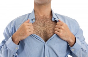 Man with hairy chest